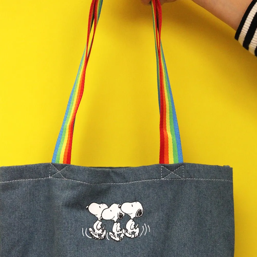Peanuts 'Be Happy' Stonewash Tote