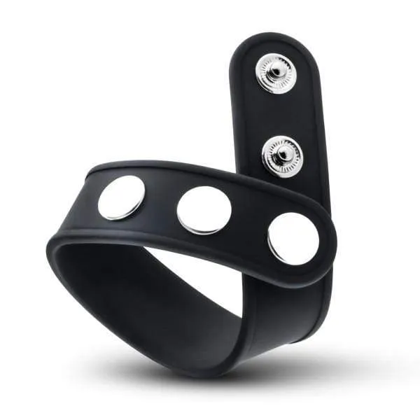 Performance VS5 Silicone 3 Snap Cock Strap - Black