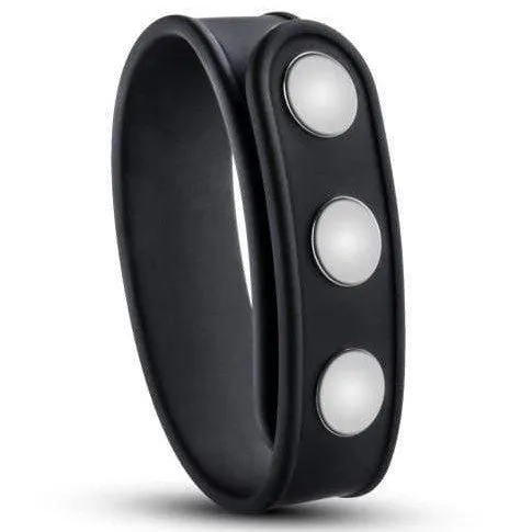 Performance VS5 Silicone 3 Snap Cock Strap - Black