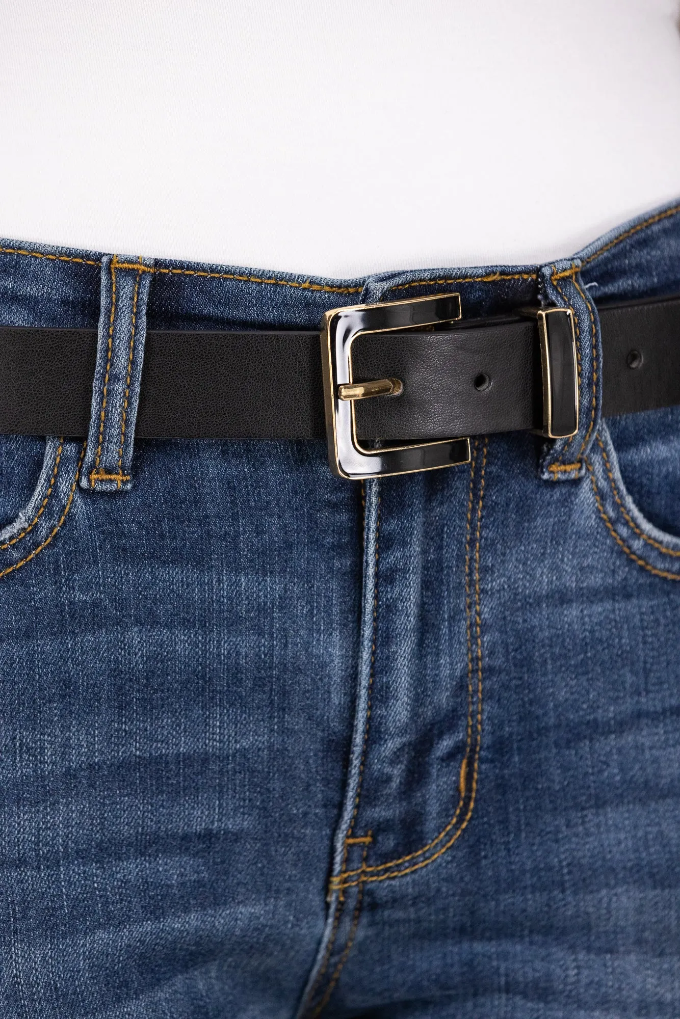 Radiant Elegance Color Buckle Belt