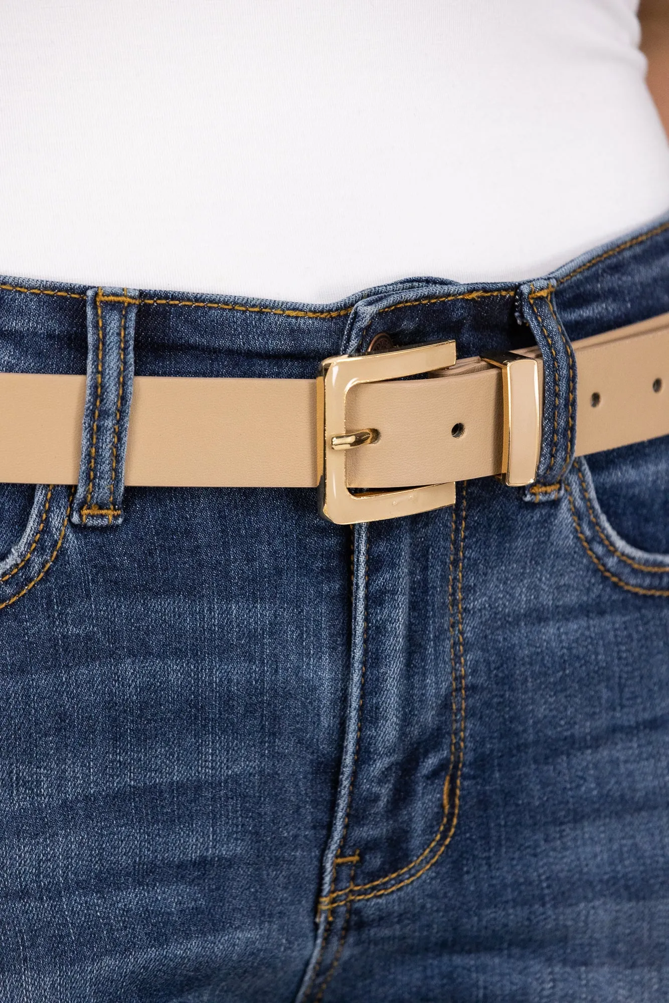 Radiant Elegance Color Buckle Belt