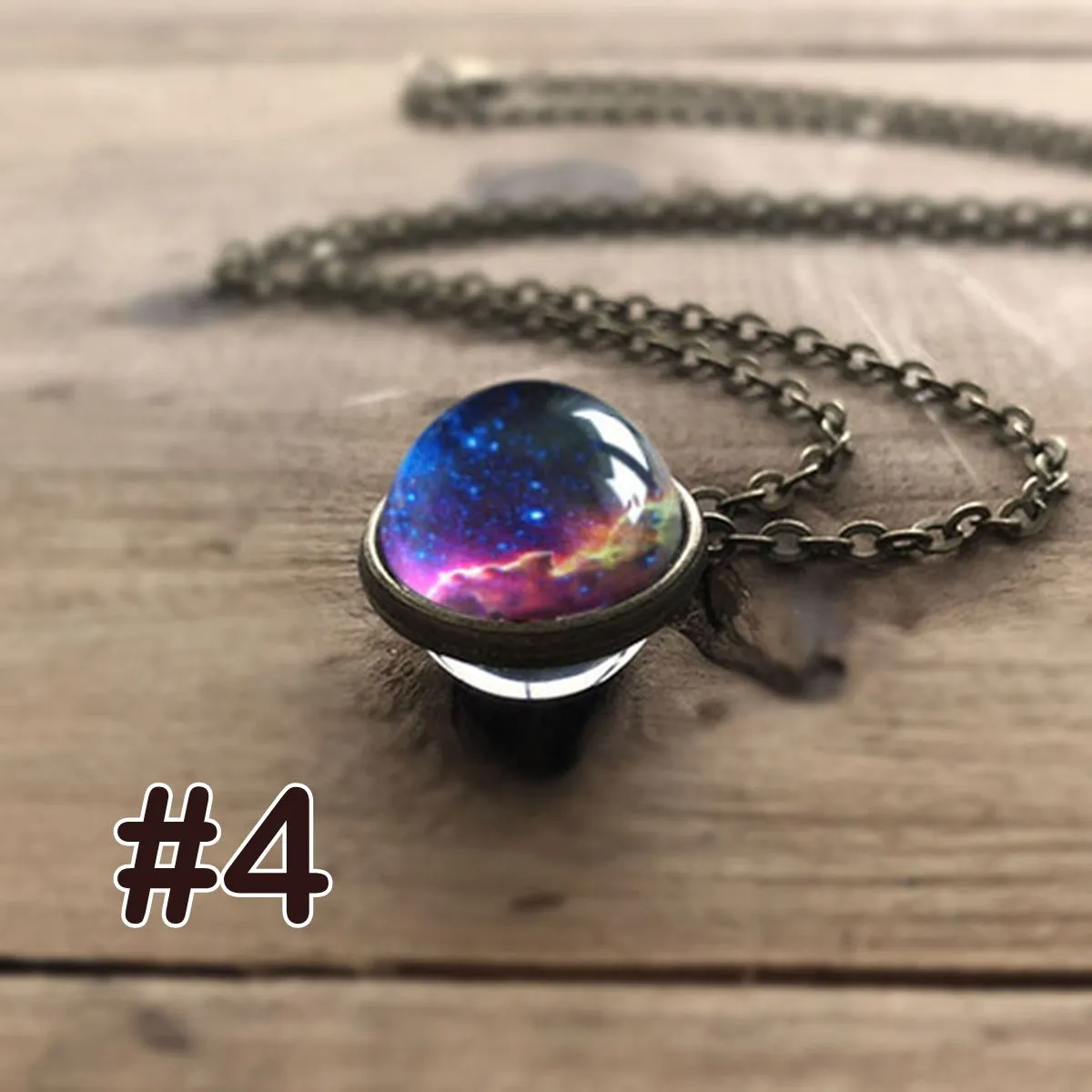 Round Galaxy Nebula Necklace
