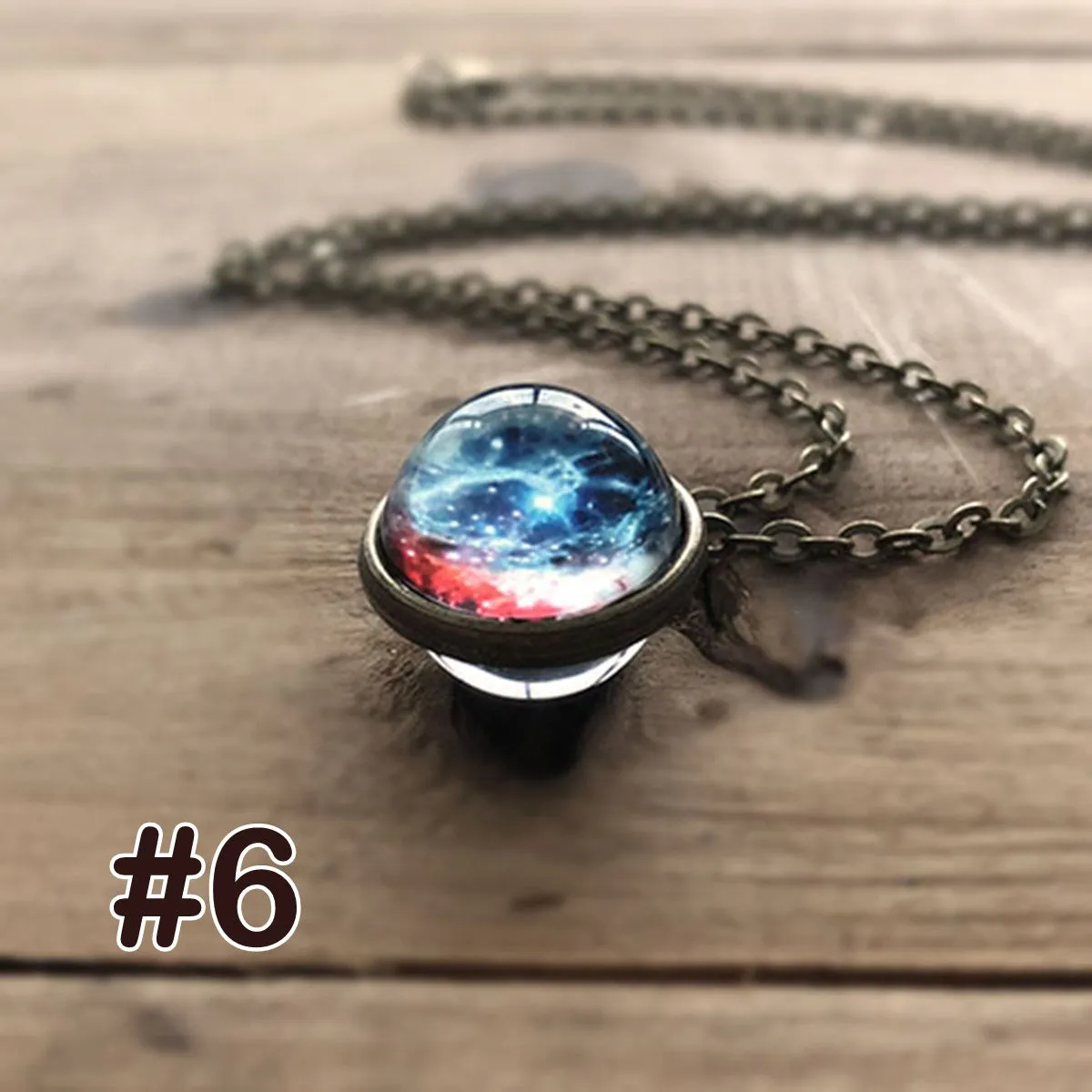 Round Galaxy Nebula Necklace