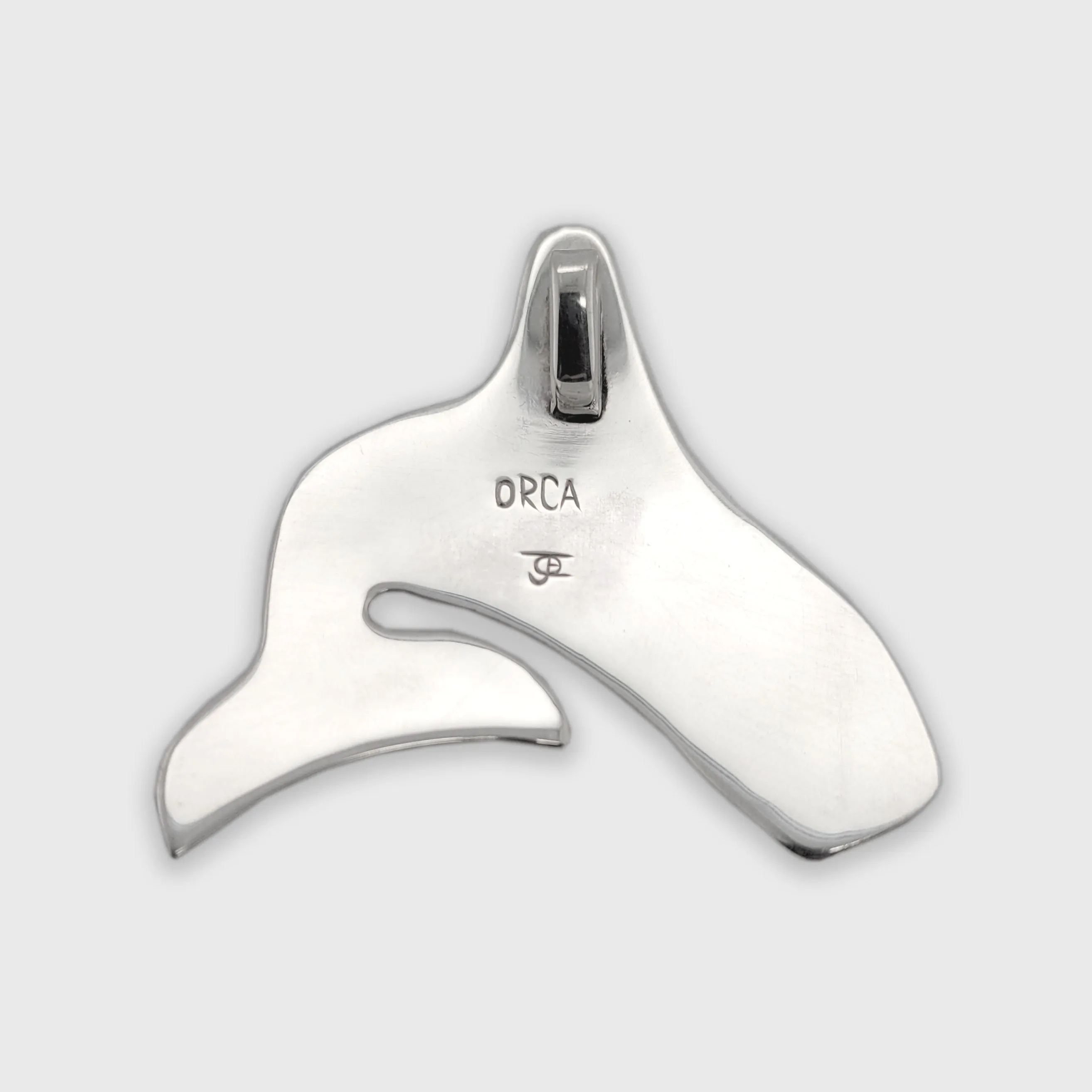 Silver Orca Shaped Pendant