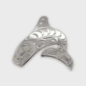 Silver Orca Shaped Pendant