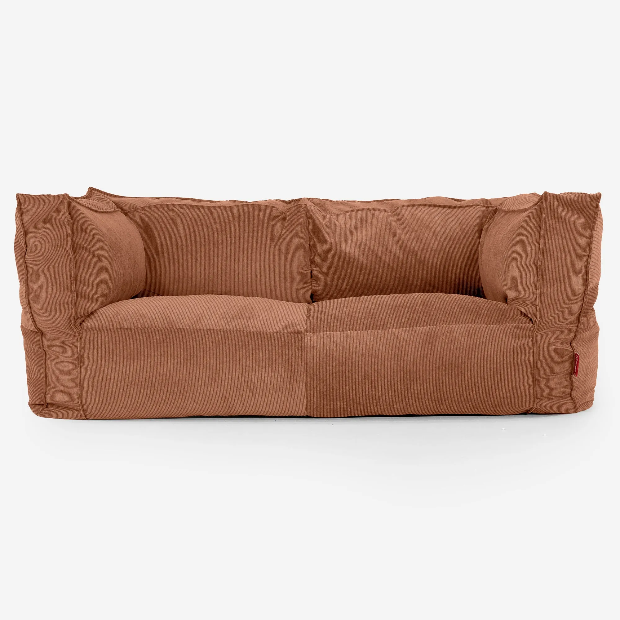 The 2 Seater Albert Sofa Bean Bag - Needlecord Amber
