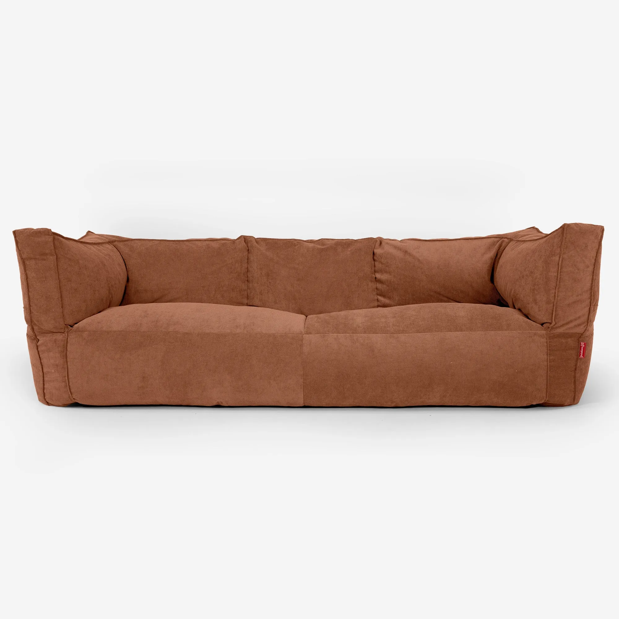 The 3 Seater Albert Sofa Bean Bag - Needlecord Amber