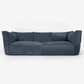 The 3 Seater Albert Sofa Bean Bag - Needlecord Navy
