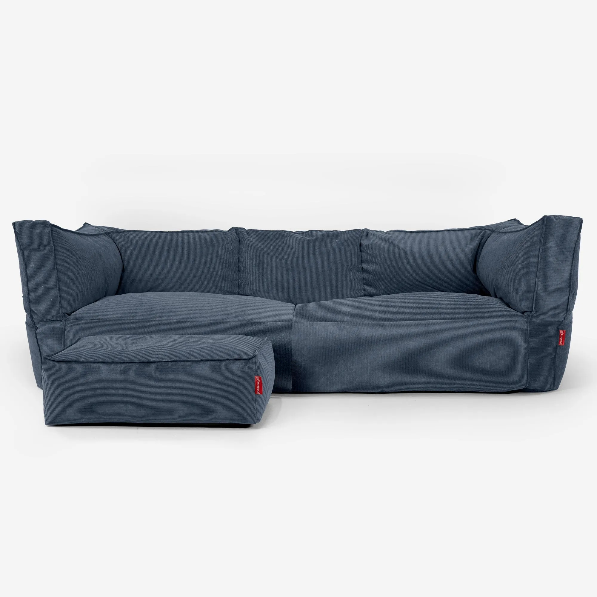 The 3 Seater Albert Sofa Bean Bag - Needlecord Navy